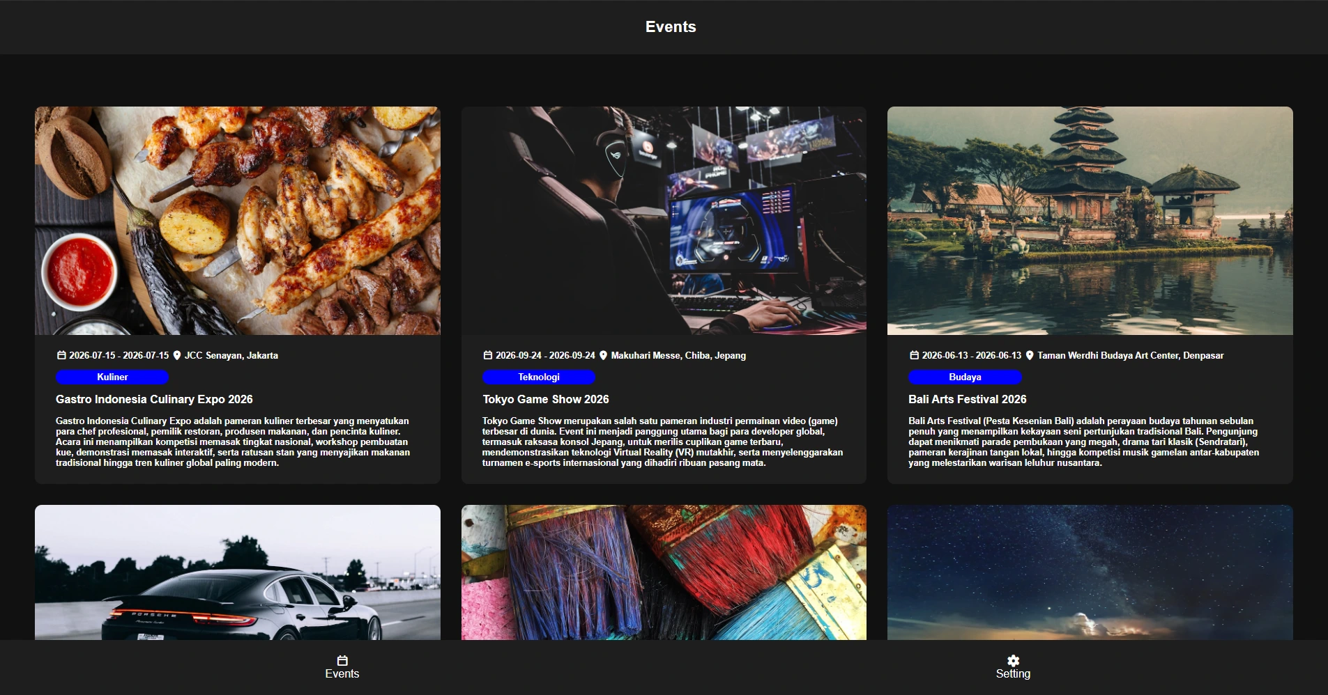 Preview Mobile Web Event